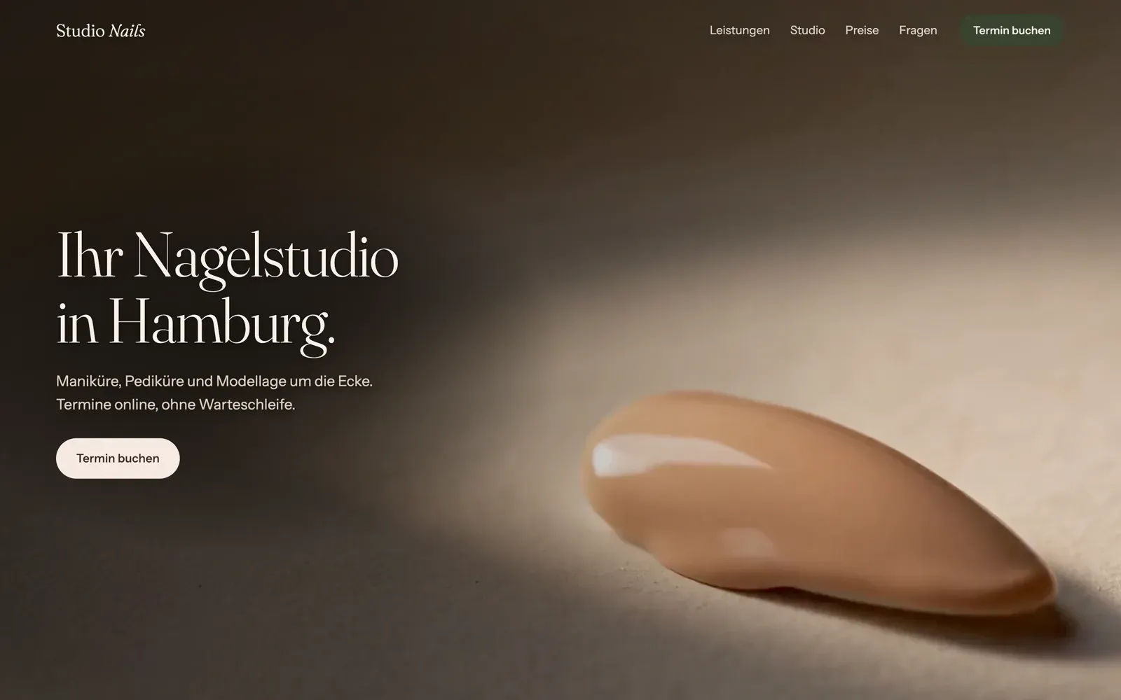 Beispiel einer Website-Demo für ein Nagelstudio